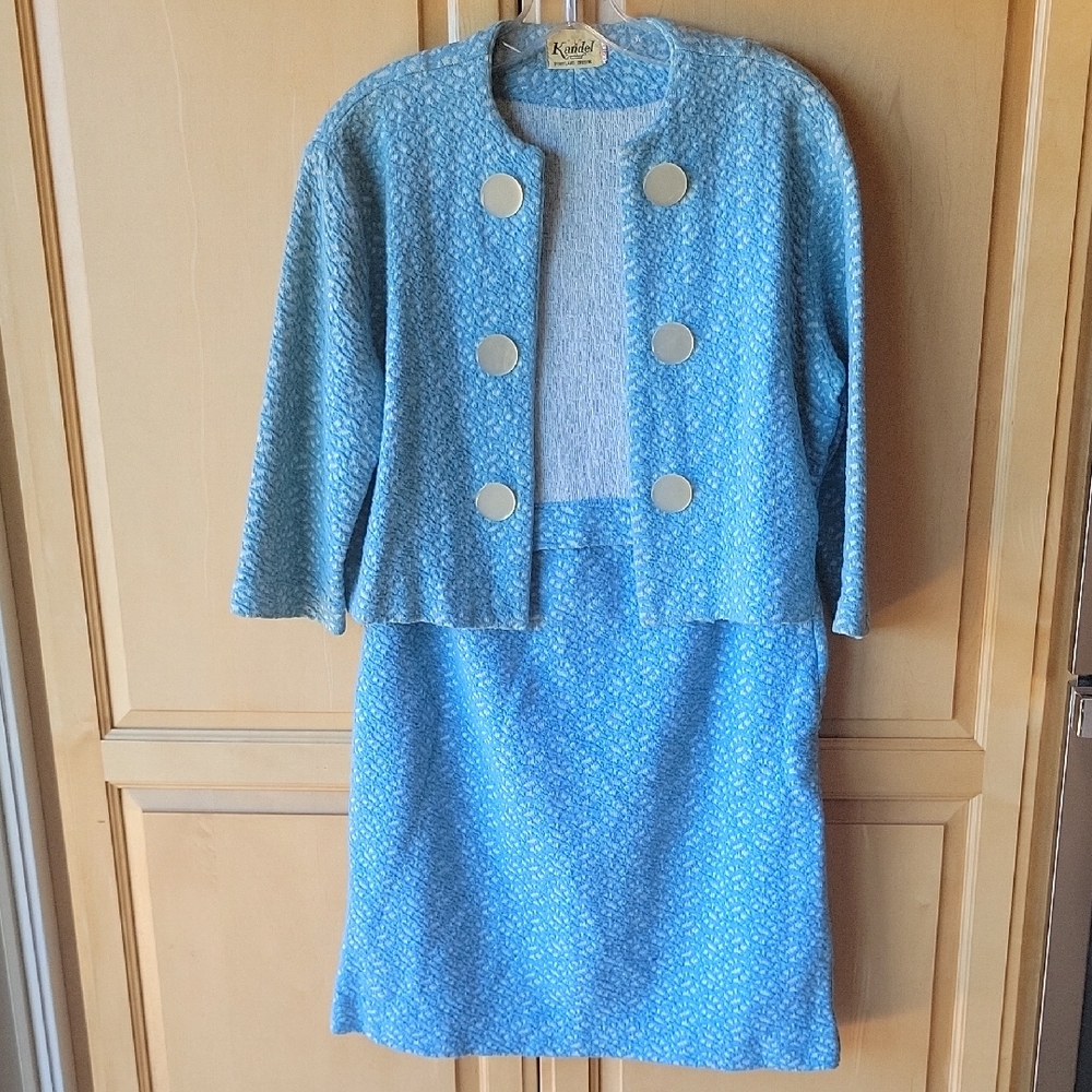 Vintage Kandel Textured Knit Skirt Set